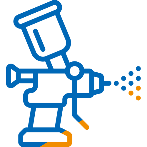 Baking paint: primer and topcoat